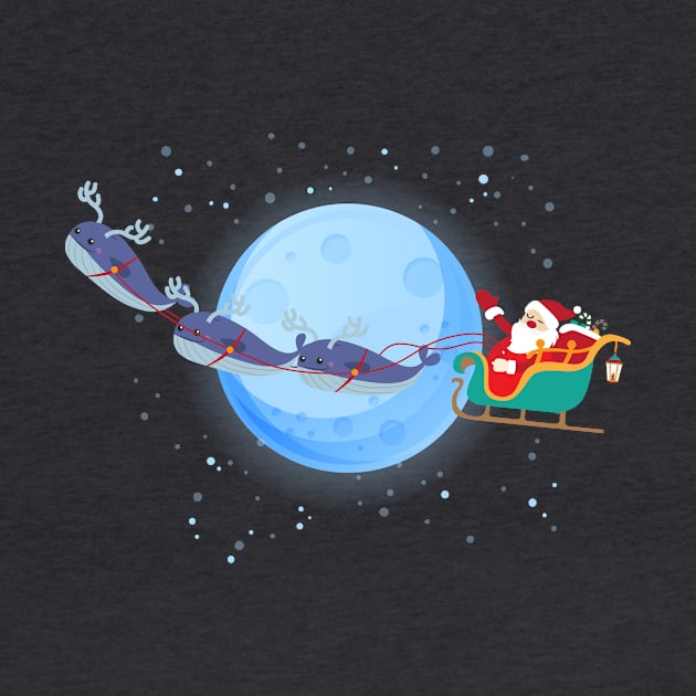 Santa Claus Riding whale by Skylane